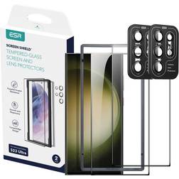 ESR [2-Pack] Galaxy S23 Ultra Linskydd Härdat glas Clear